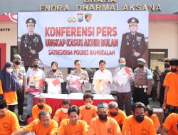 Polres Bangkalan Berhasil Ungkap 29 Kasus Selama Sebulan