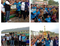 Final Turnamen Sepak bola Ansor,Desa Datinawong Raih Juara 1