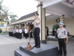 Wakapolres Kediri Kota Pimpin Apel Pagi, Tekankan Kesiapsiagaan dan Disiplin Personel