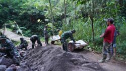 Akselerasi Pembangunan, Material Jembatan TMMD Ke 127 Mulai Didrop Di Desa Krisik