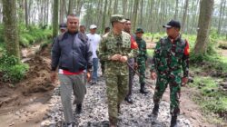 Dansatgas TMMD ke-127 TH. 127 Kodim Kediri Tinjau Langsung Sasaran Pembangunan di Desa Gadungan