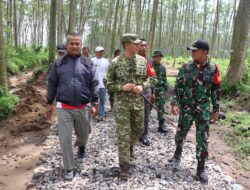 Dansatgas TMMD ke-127 TH. 127 Kodim Kediri Tinjau Langsung Sasaran Pembangunan di Desa Gadungan