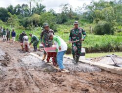 Melalui TMMD Ke 127 Kodim 0808/Blitar, Jalan Desa Di Gandusari Dibangun Permanen Untuk Dukung Aktivitas Warga