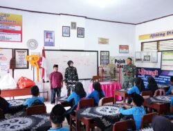 Sasar Program Non Fisik Satgas TMMD Berikan Wasbang Serta Tanamkan Kedisiplinan Di Sekolah Dasar