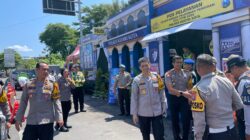 Pastikan Pelayanan Mudik Optimal, Tim Wasops Itwasda Polda Jatim Tinjau Posyan Alun-Alun Polres Kediri Kota