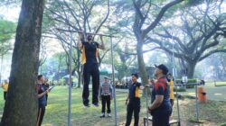 Jaga Kebugaran, Ratusan Personel Polres Kediri Kota Ikuti Tes Kesamaptaan Jasmani