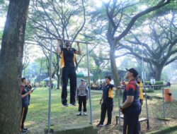 Jaga Kebugaran, Ratusan Personel Polres Kediri Kota Ikuti Tes Kesamaptaan Jasmani
