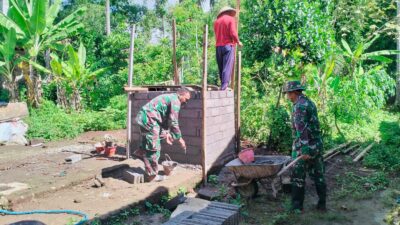 Bangun Sanitasi Babinsa Kerjen Bersama Warga, Wujud Nyata Pencegahan Penyakit