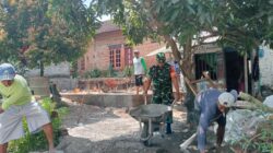 Wujud Kemanunggalan TNI Dan Rakyat, Babinsa Bence Bantu Gali Pondasi Rumah Warga