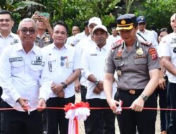 Polres dan Pemkab Nias Resmikan Jembatan Merah Putih Presisi MUA Polri
