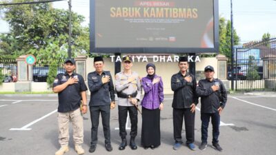 Sinergi Kuat Jaga Kediri, 300 Personel dan Elemen Masyarakat Deklarasikan SABUK KAMTIBMAS