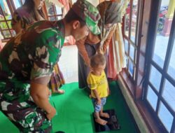 Cegah Stunting, Babinsa Tawangrejo Bersama Nakes Cek Kesehatan Balita Di Dusun Bendolowo