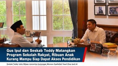 Gus Ipul dan Seskab Teddy Matangkan Program Sekolah Rakyat, Ribuan Anak Kurang Mampu Siap Dapat Akses Pendidikan.