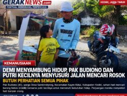 Demi Menyambung Hidup, Pak Budiono dan Putri Kecilnya Menyusuri Jalan Mencari Rosok.