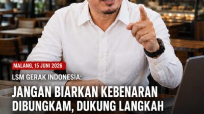 LSM Gerak Indonesia: Jangan Biarkan Kebenaran Dibungkam, Dukung Langkah Yakuza Maneges Bongkar Dugaan Pelanggaran Hukum di Malang.