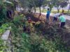 Wujud Kemanunggalan TNI, Babinsa Ngoran Pelopori Gotong Royong Bersihkan Jalan Desa