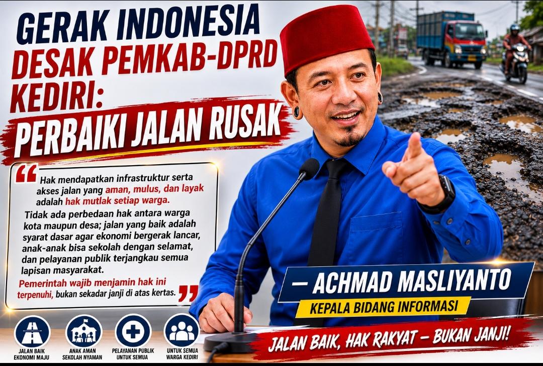 Gerak Indonesia Desak Pemkab dan DPRD Kediri Segera Perbaiki Jalan Rusak. 1 IMG 20260621 WA0068