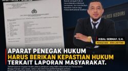 RHN Law Firm Desak Kepastian Hukum, Minta Polres Kediri Profesional Tangani Laporan Dugaan Penipuan.