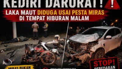 Kediri Darurat Minuman Keras…!!!! Terjadi Laka DidugaUsai Pesta Miras di Tempat Hiburan Malam.