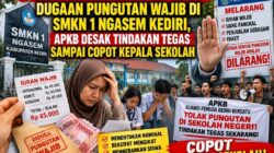 LANGGAR LARANGAN PEMPROV JATIM: DUGAAN PUNGUTAN WAJIB DI SMKN 1 NGASEM KEDIRI, APKB DESAK TINDAKAN TEGAS SAMPAI COPOT KEPALA SEKOLAH