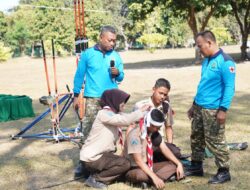Bentuk Generasi Tangguh, Persami KKRI Kodim 0808/Blitar Bekali Pelajar Materi Bela Negara Hingga Survival