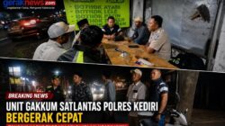UNIT GAKKUM SATLANTAS POLRES KEDIRI BERGERAK CEPAT TANGANI KASUS TABRAK LARI DI KOLAK-NGADILUWIH..