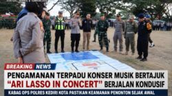 Pengamanan Terpadu Konser Musik Bertajuk “ Ari Lasso in Concert “ Berjalan Kondusif, Kabag Ops Polres Kediri Kota Pastikan Keamanan Penonton Sejak Awal