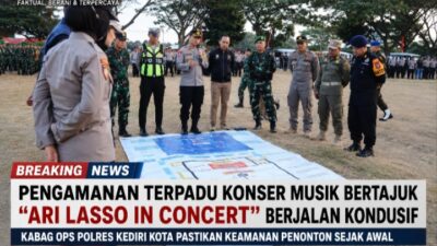Pengamanan Terpadu Konser Musik Bertajuk “ Ari Lasso in Concert “ Berjalan Kondusif, Kabag Ops Polres Kediri Kota Pastikan Keamanan Penonton Sejak Awal