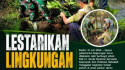 Lestarikan Lingkungan, Serda Budiono Bersama Poktan Sidodadi Tanam Pohon Melalui Aksi Bersatu Dengan Alam