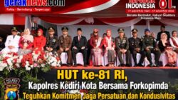 HUT ke-81 RI, Kapolres Kediri Kota Bersama Forkopimda Teguhkan Komitmen Jaga Persatuan dan Kondusivitas