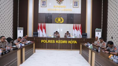 Anev Kamtibmas Agustus: Kapolres Kediri Kota Dorong Jajaran Makin Responsif, Solid dan Profesional