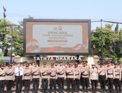 Momentum Hari Kesadaran Nasional, Polres Kediri Kota Mantapkan Kesiapan Hadapi Tantangan Tugas